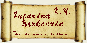 Katarina Markčević vizit kartica